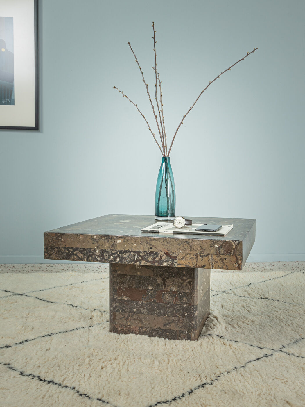 1960s marble coffee table