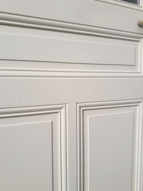 Old translucent glass communication door 82.5x214.2cm