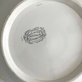 White iron earth salad bowl Creil and Montereau Lebeuf Milliet