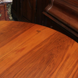 Louis XVI-style blond walnut half-moon console table