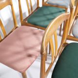 Teak chairs danish design set 1960s new upholstery