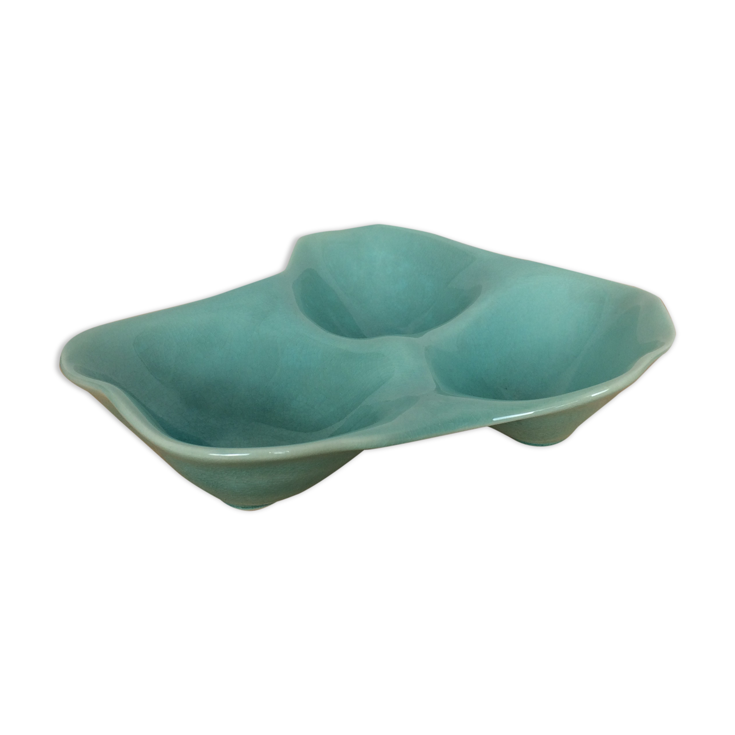 Blue ceramic abstract catchall
