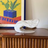 Murano blown shell shaped glass sculptural table lamp, La Murrina Italy 197