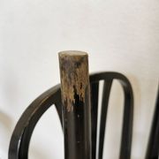 Set of 4 Vintage Black Wooden Dining Chairs: STOL Kamnik, 70s, Yugoslavia