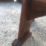 Pair of farm benches in rustic oak