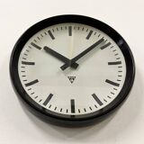 Industrial bakelite factory wall clock from pragotron, 1960s