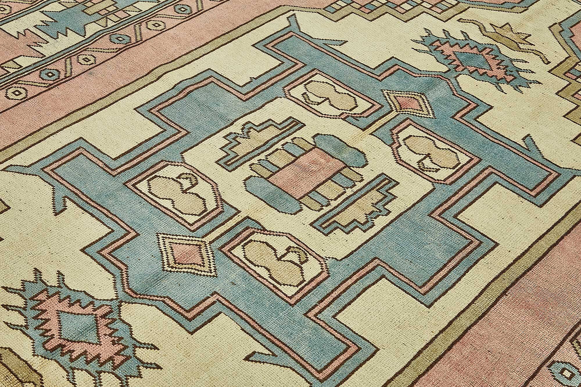 Tapis vintage anatolien turc 210 cm x 287 cm