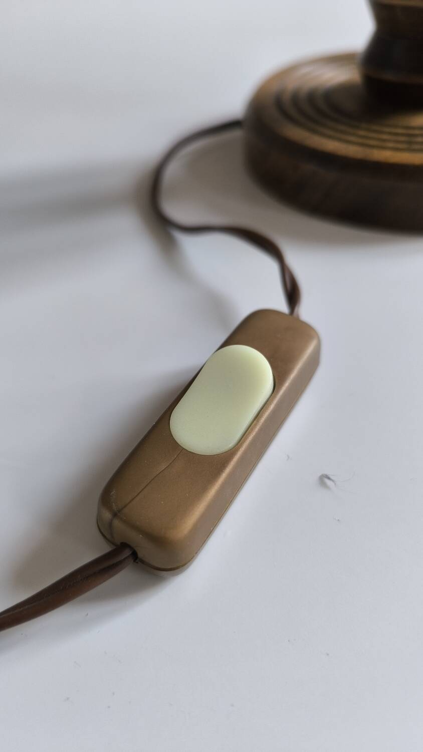 Charles Dudouyt style turned wood table lamp