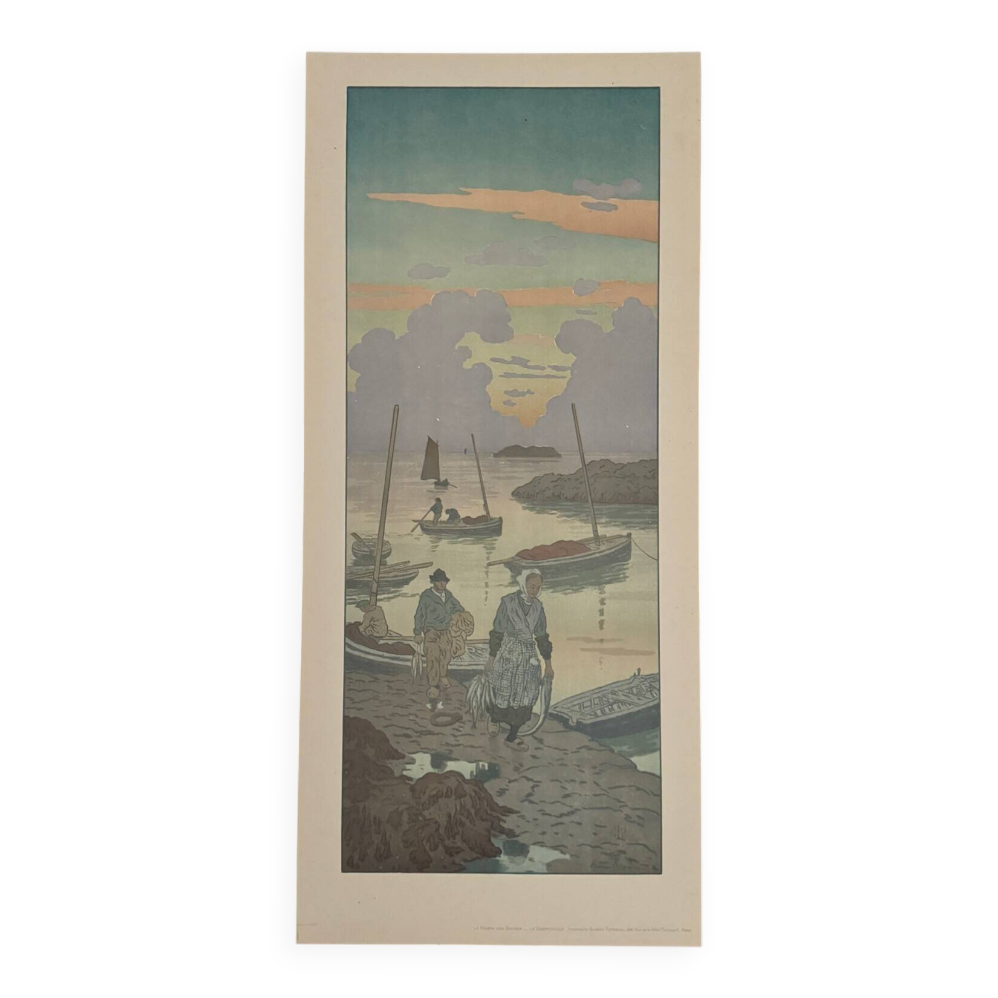 Lithograph by Henri Rivière The Magic of the Hours - Twilight