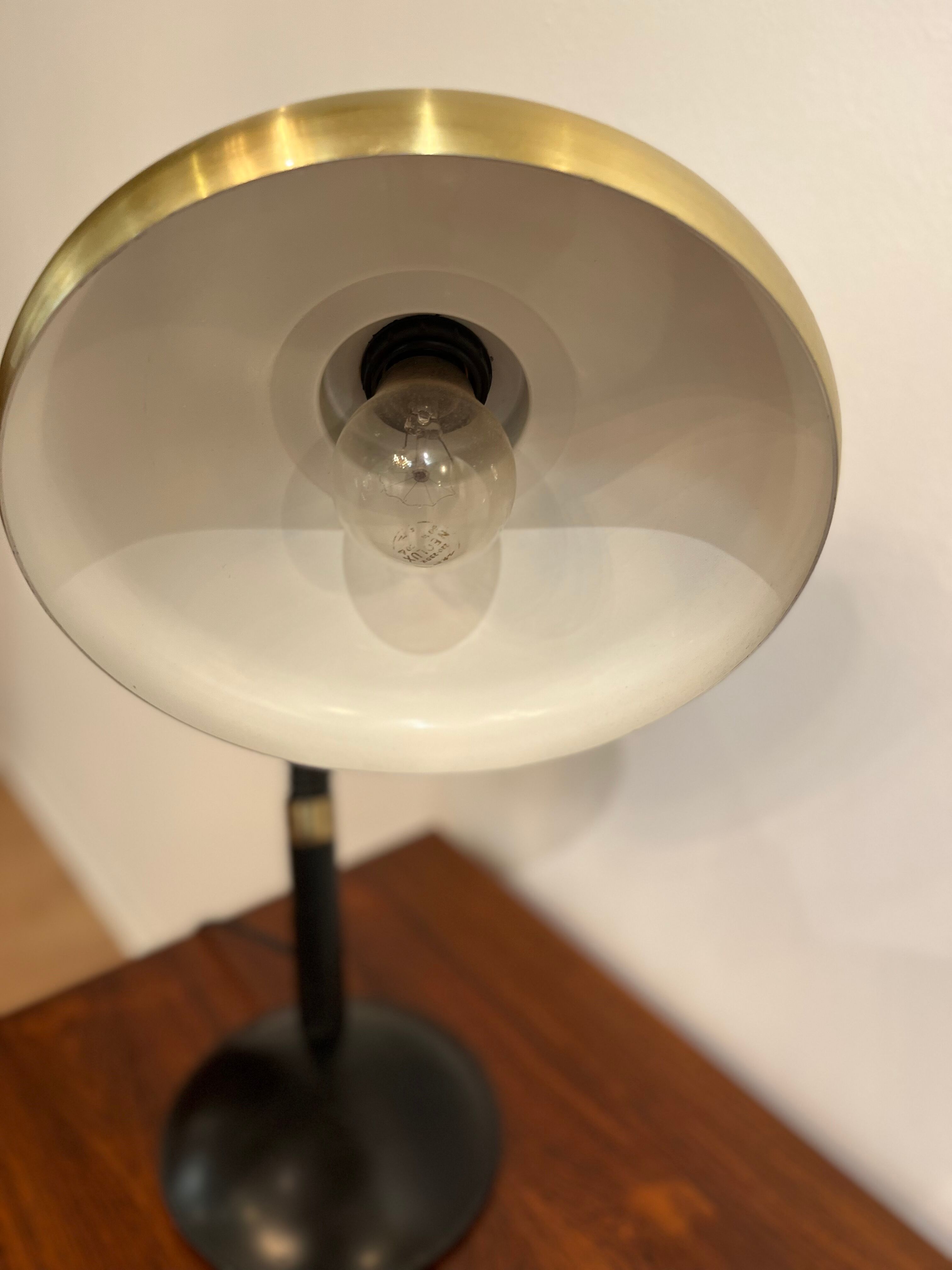 Gold metal desk lamp