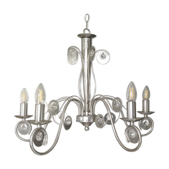 Lustre pampilles argent