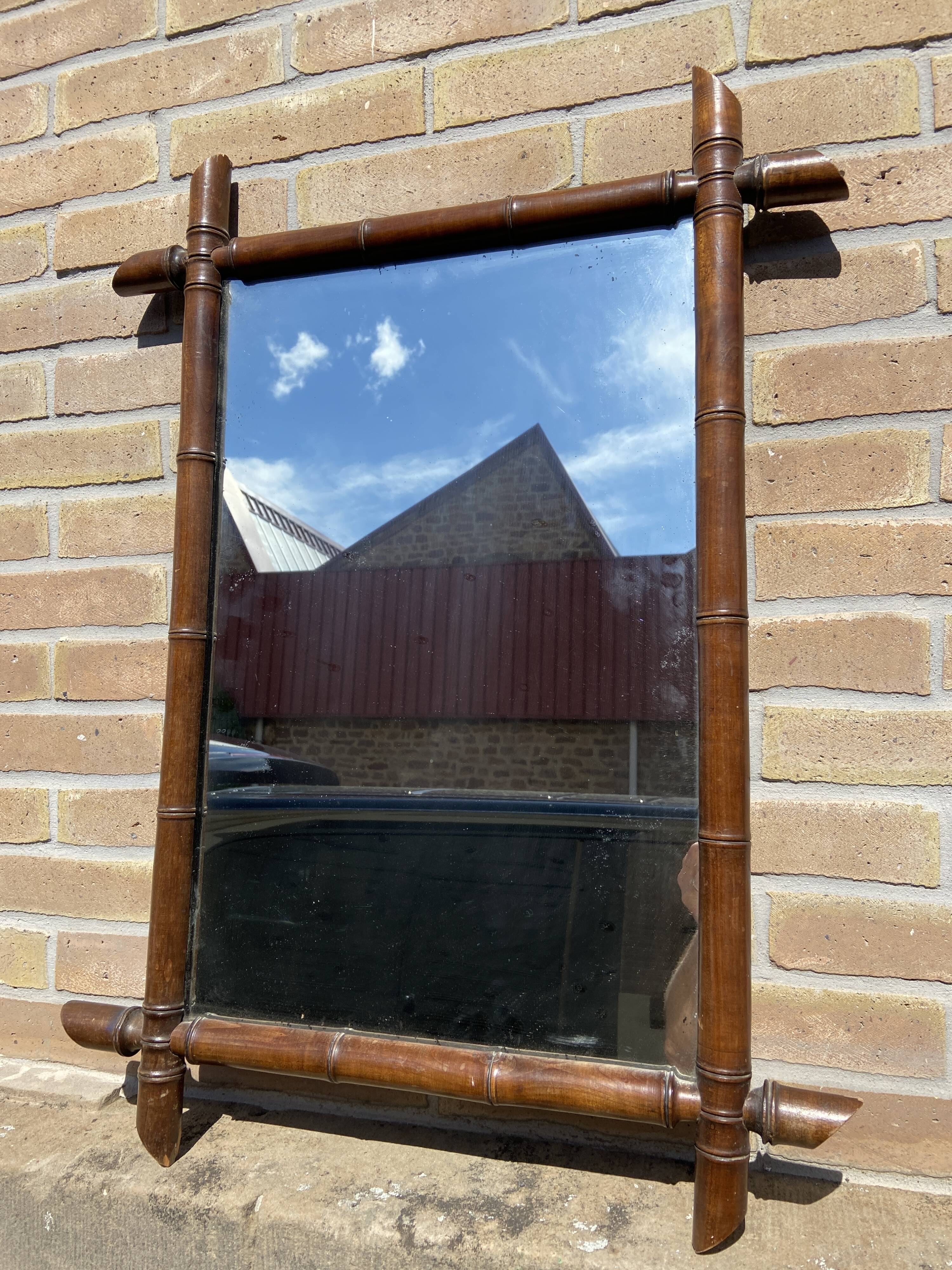 Mirror mirror vintage style faux bamboo 20s