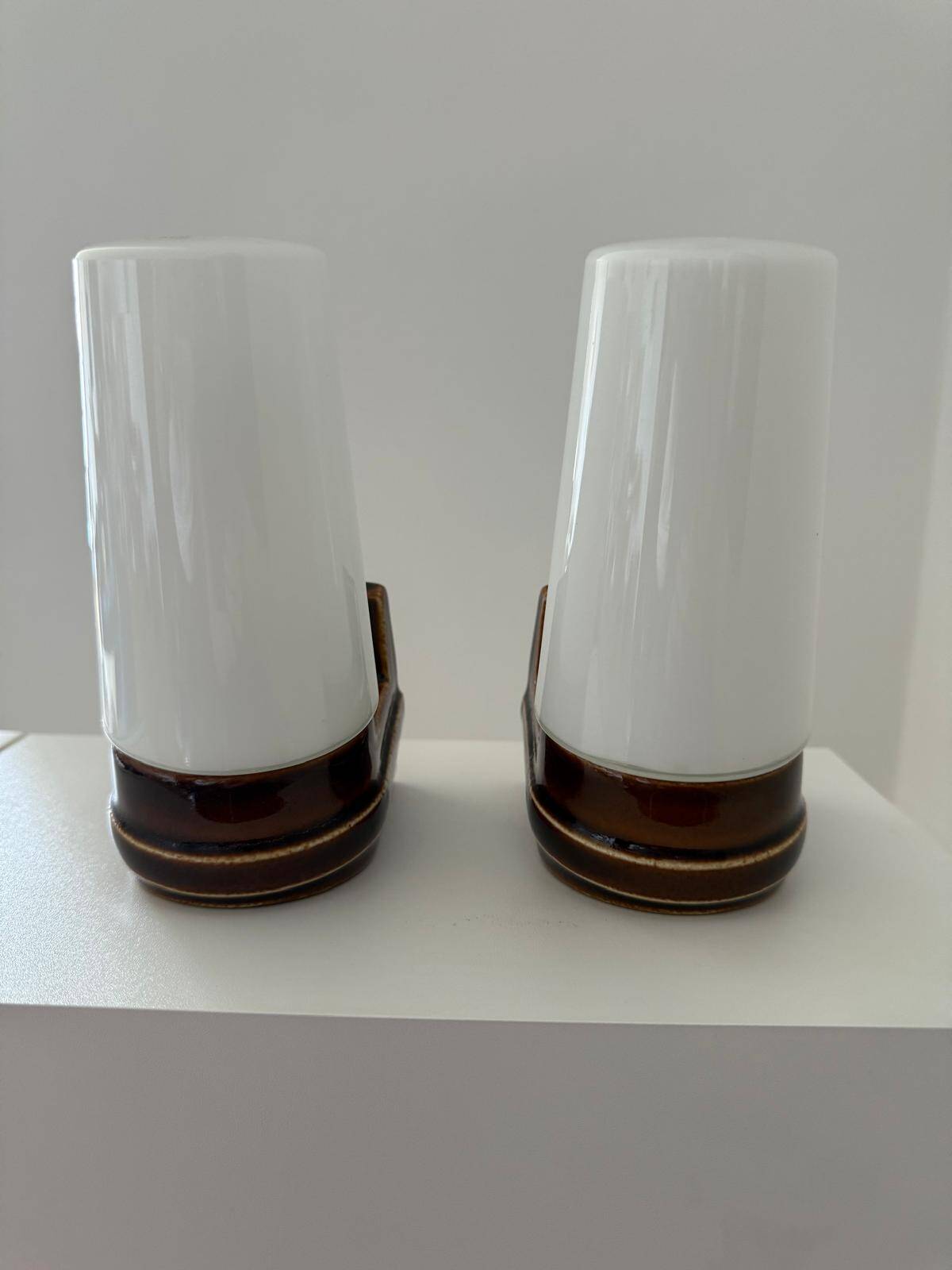 Pair of vintage ceramic wall lights by Sigvard Bernadotte