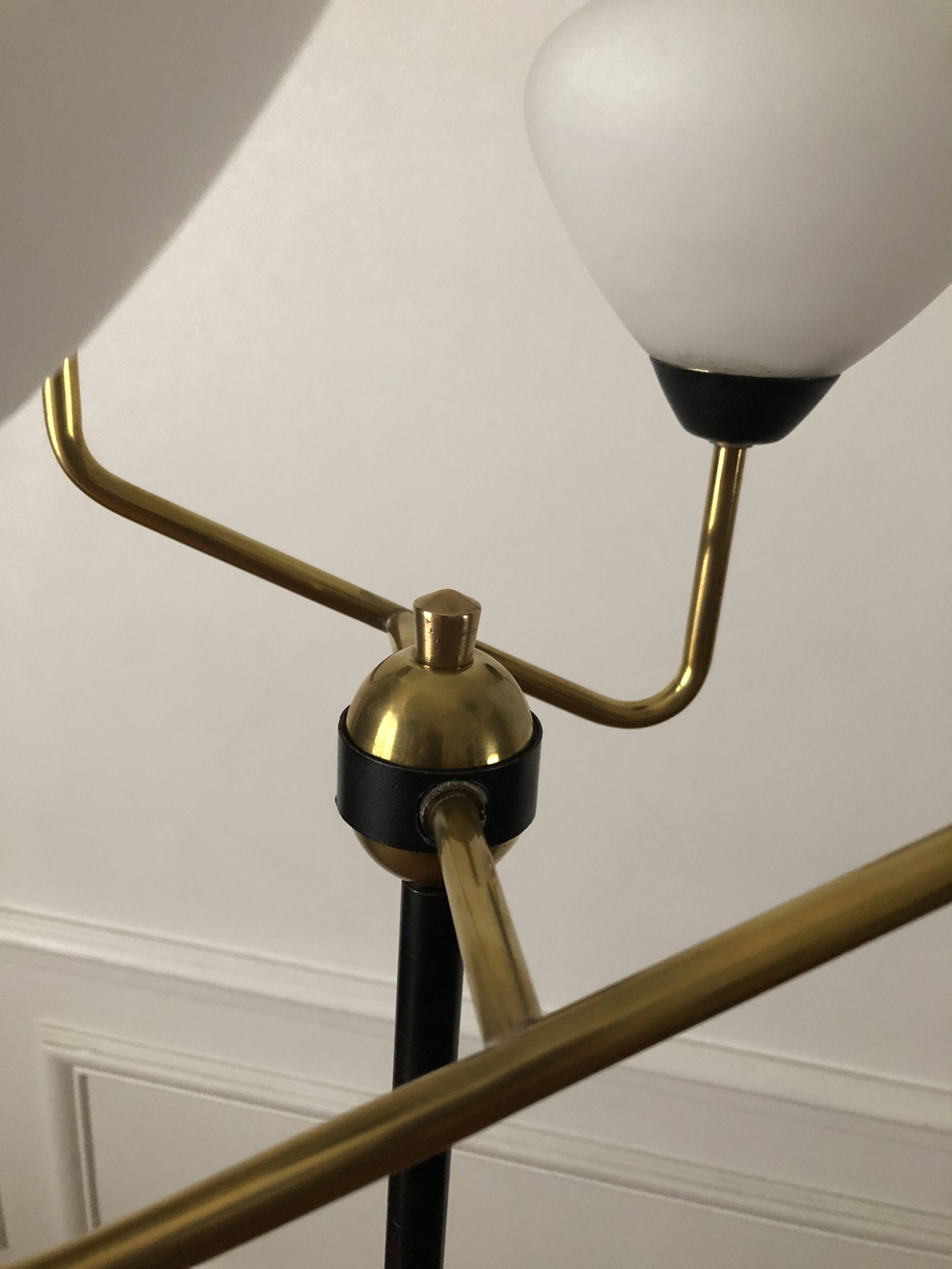1960s tripod floor lamp with 4 lights