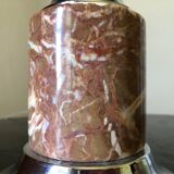 Lamp foot chrome and pink marble