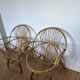 Pair of 1970s rattan shell chairs