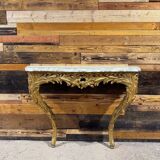 Gilded wooden console table – 1960s
