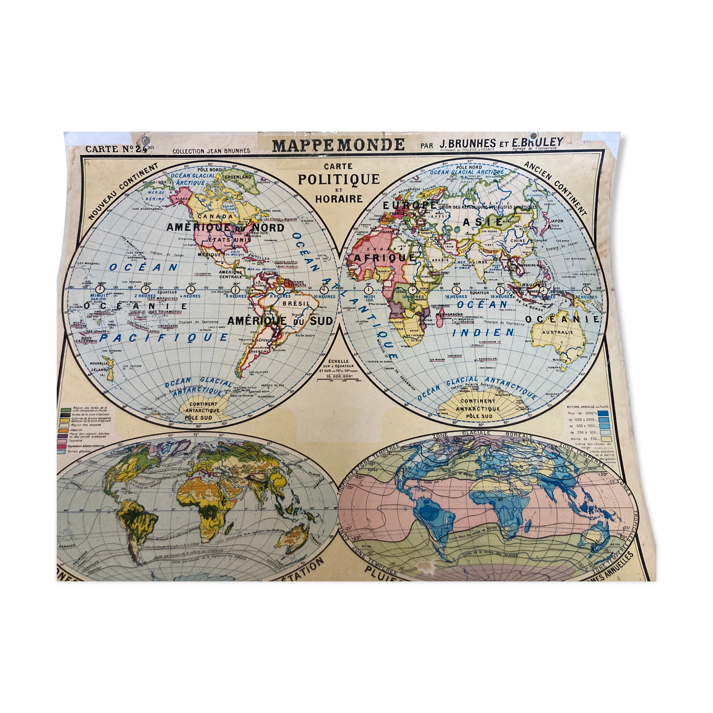 Carte scolaire mappemonde