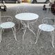 Ancien salon de jardin en fer forgé 3 fauteuils et table