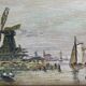 Painting: oil on canvas - lake edge of the mills