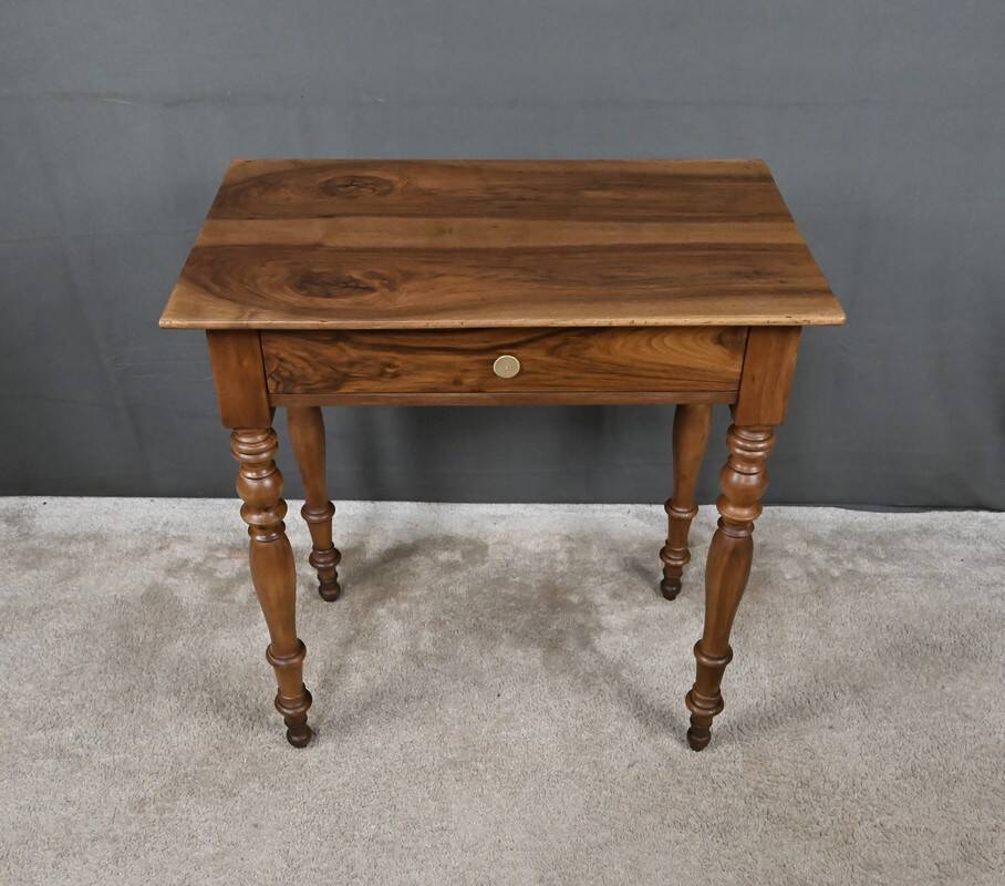 Small walnut desk table, Louis-Philippe style – 19th century