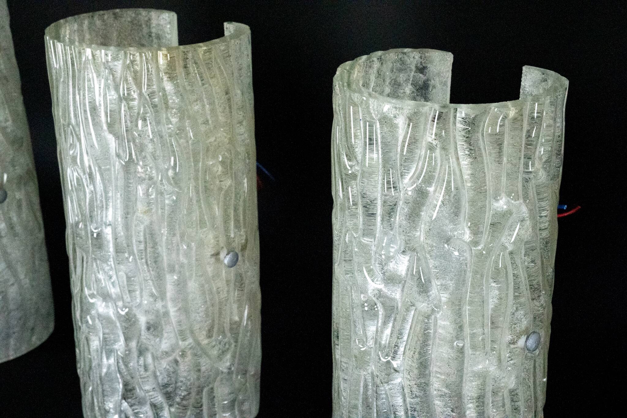 60s Toni Zuccheri Venini Murano glass sconces, horizontal or vertical.