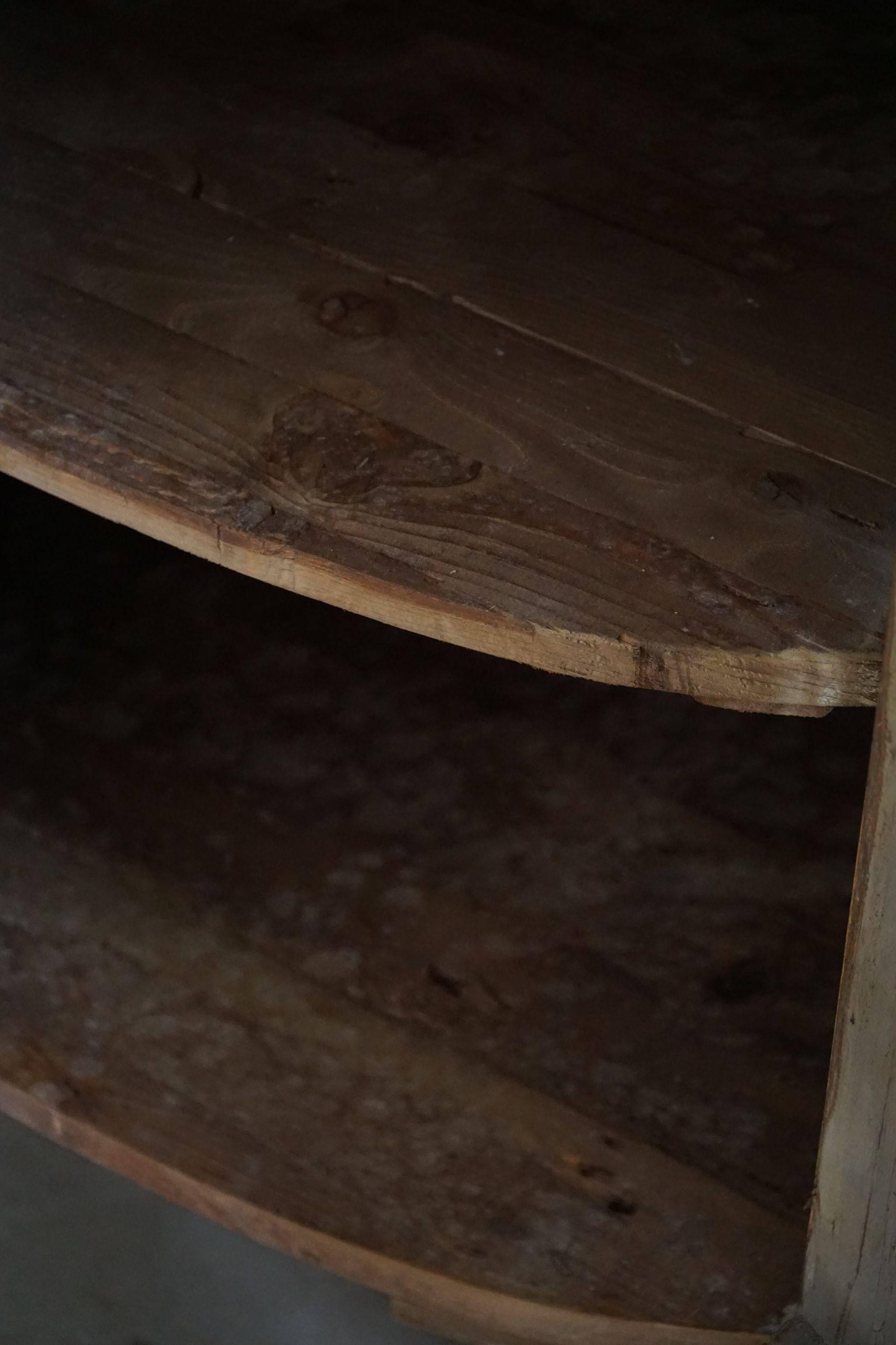 19th-century painted pine wardrobe, Italian cabinetmaker, made in Tuscany.
