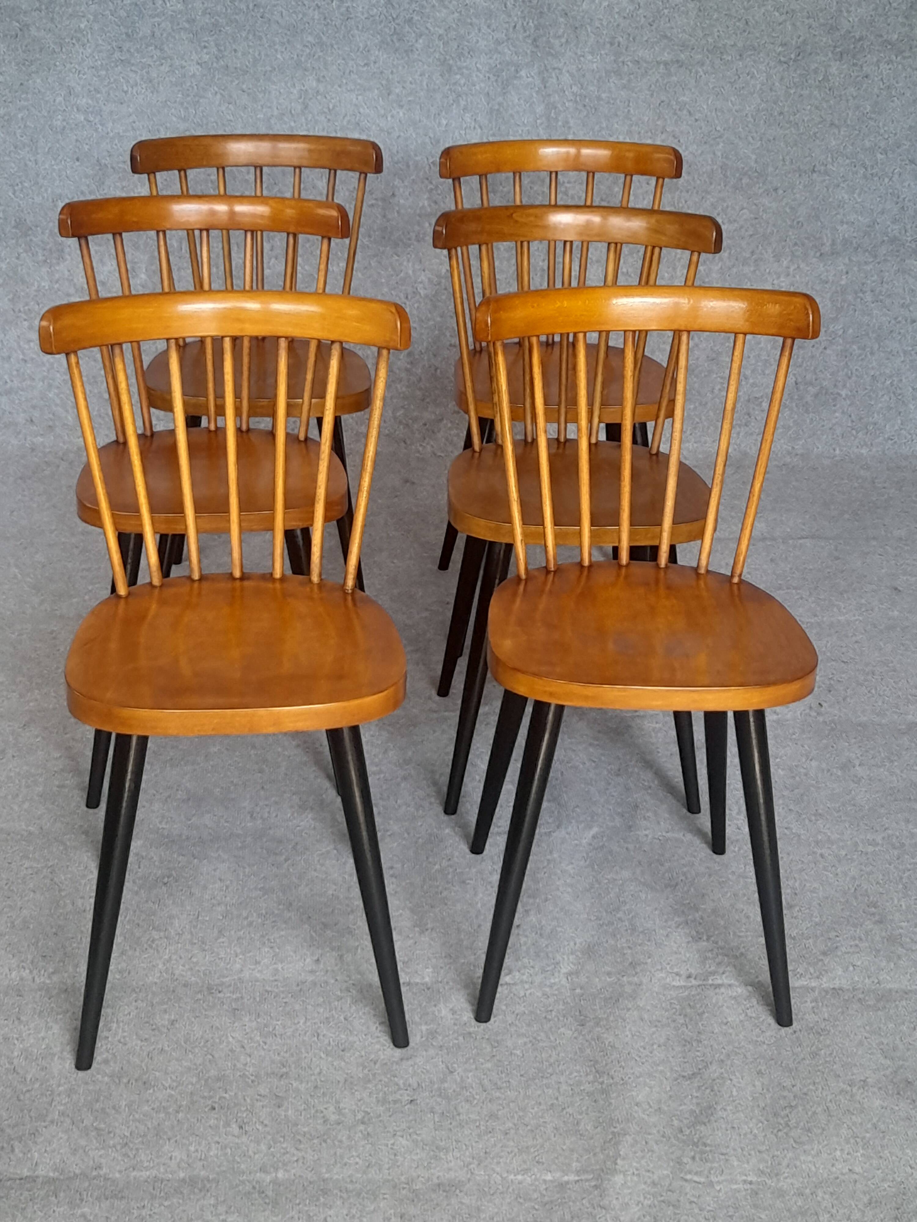 Six vintage chairs