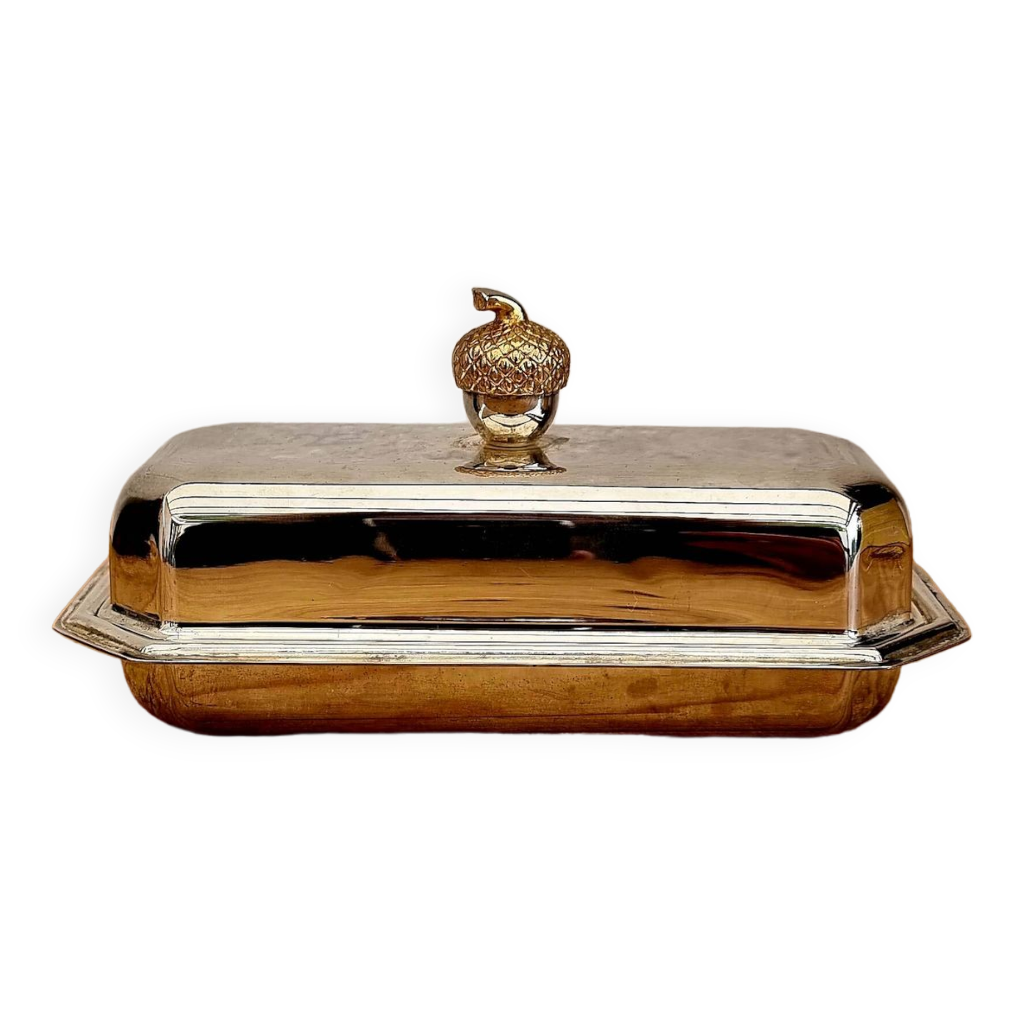Vintage silver plated butter dish