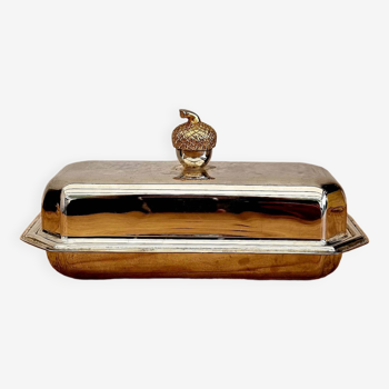 Vintage silver plated butter dish