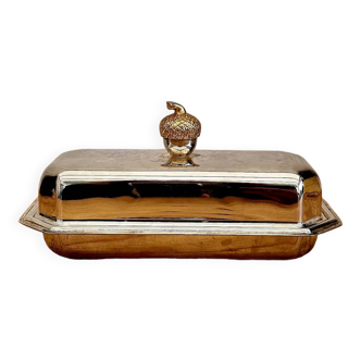 Vintage silver plated butter dish