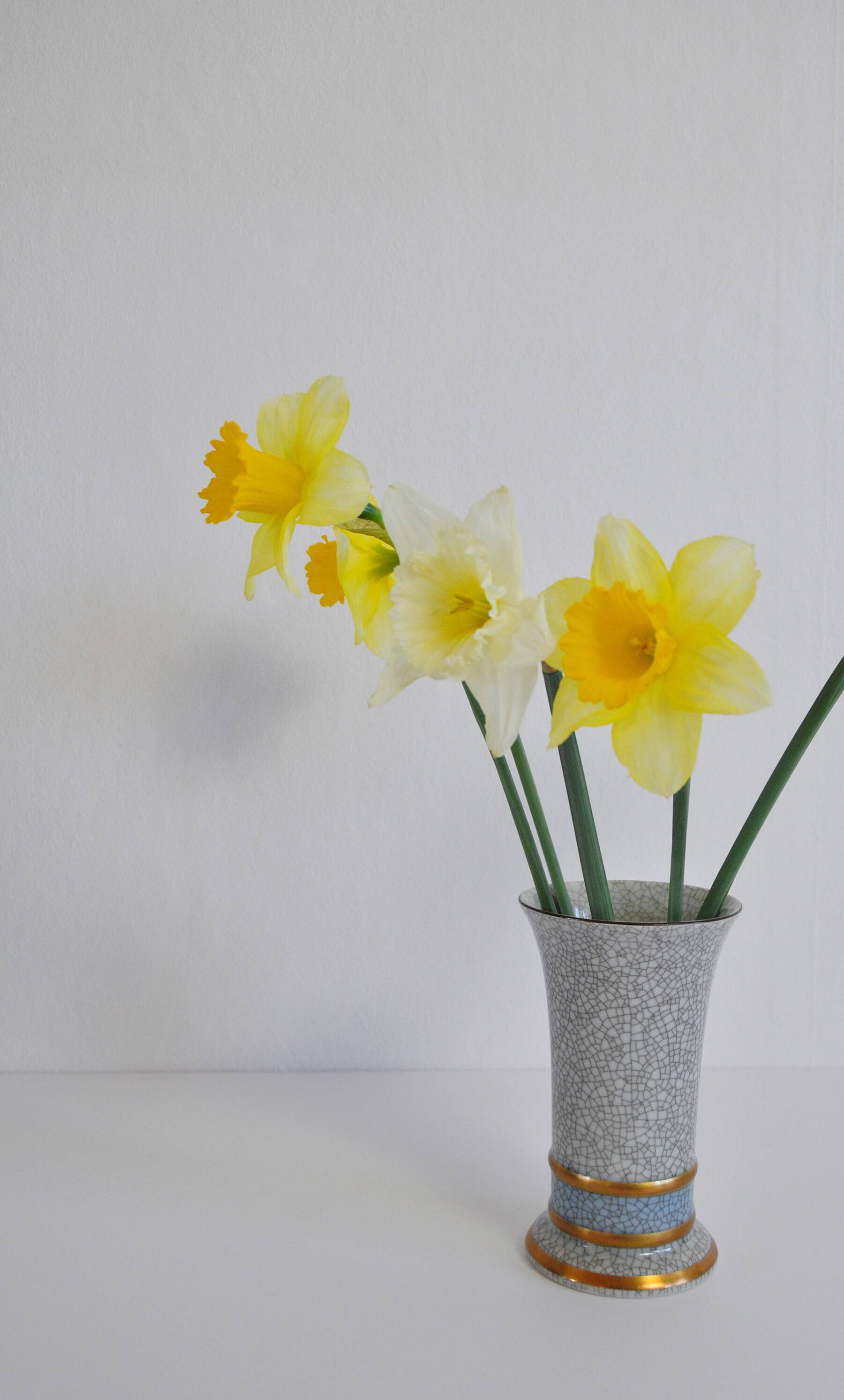 Vase émaillé craquelé Royal Copenhagen, Danemark, années 1950