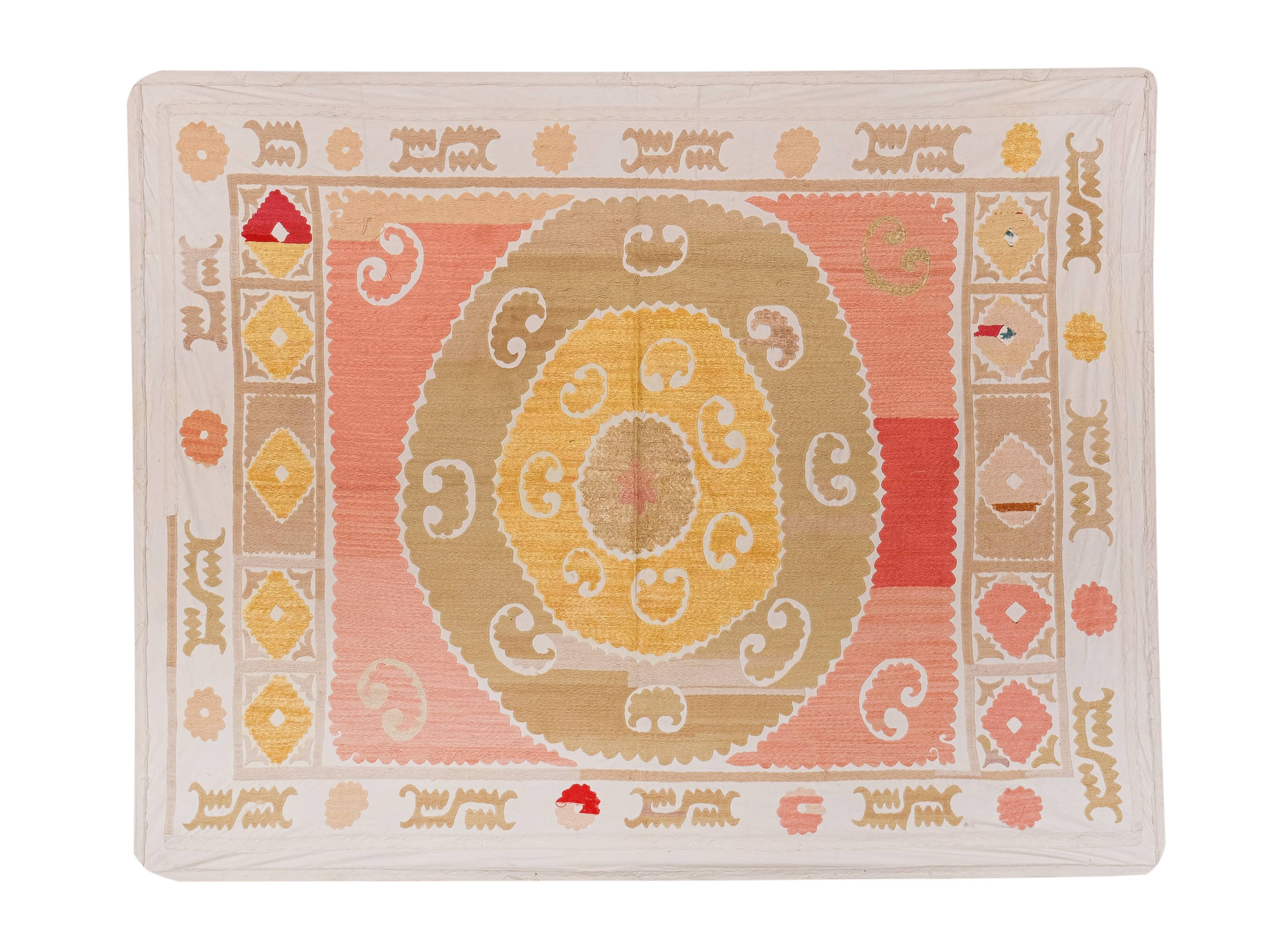 Hand knotted rug, vintage Turkish rug 117x151 cm