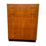 Vintage teak semainier chest of drawers with 6 drawers year 1960