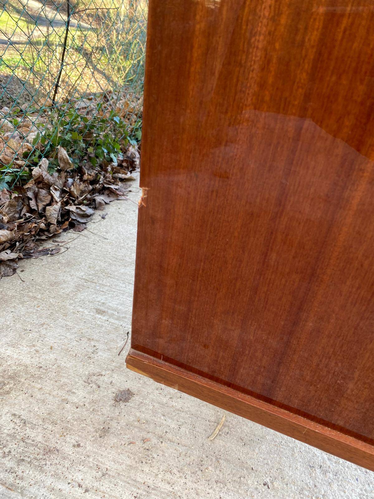 Buffet enfilade scandinave bois massif et palissandre  laquée 220cm 1960