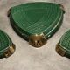 Set of 3 ART CERAMIC TRIVETS and BOTTLES by Poët Laval