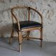 Lot de 4 fauteuils en rotin simili cuir