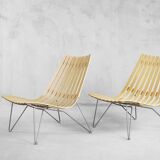 A Pair of Norwegian Scandia Easy Chairs by Hans Brattrud for Fjordfiesta, 1957