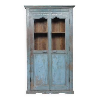 Old teak wardrobe (original light blue patina)