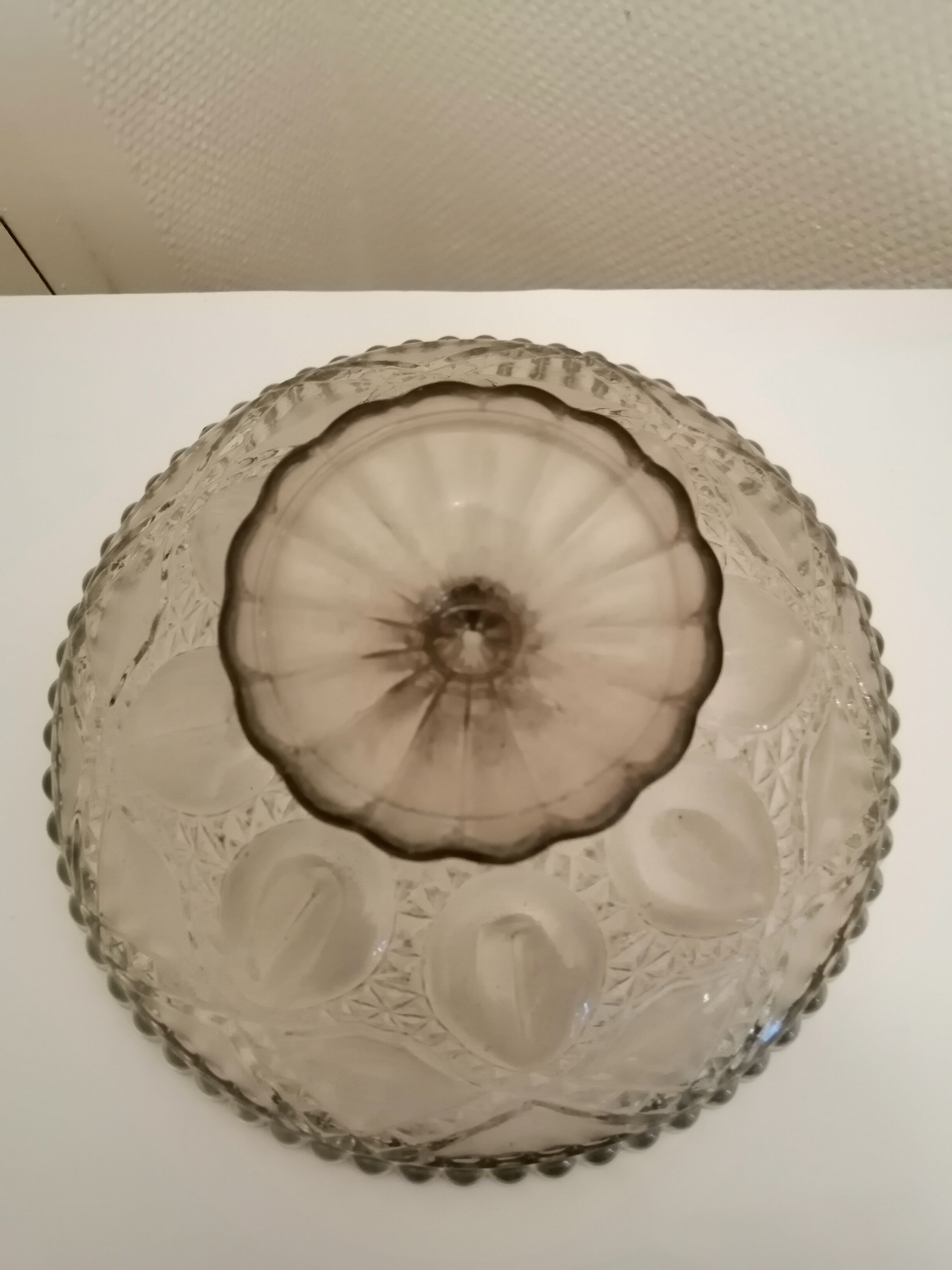 Antique glass compotier