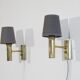 Pair of vintage brass wall lamps from Falkenberg, Sweden1970