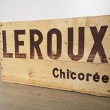 Caisse vintage en bois chicorée Leroux