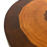 Art Deco Oak Side Table Inlaid Leaf coromandel minimalist design