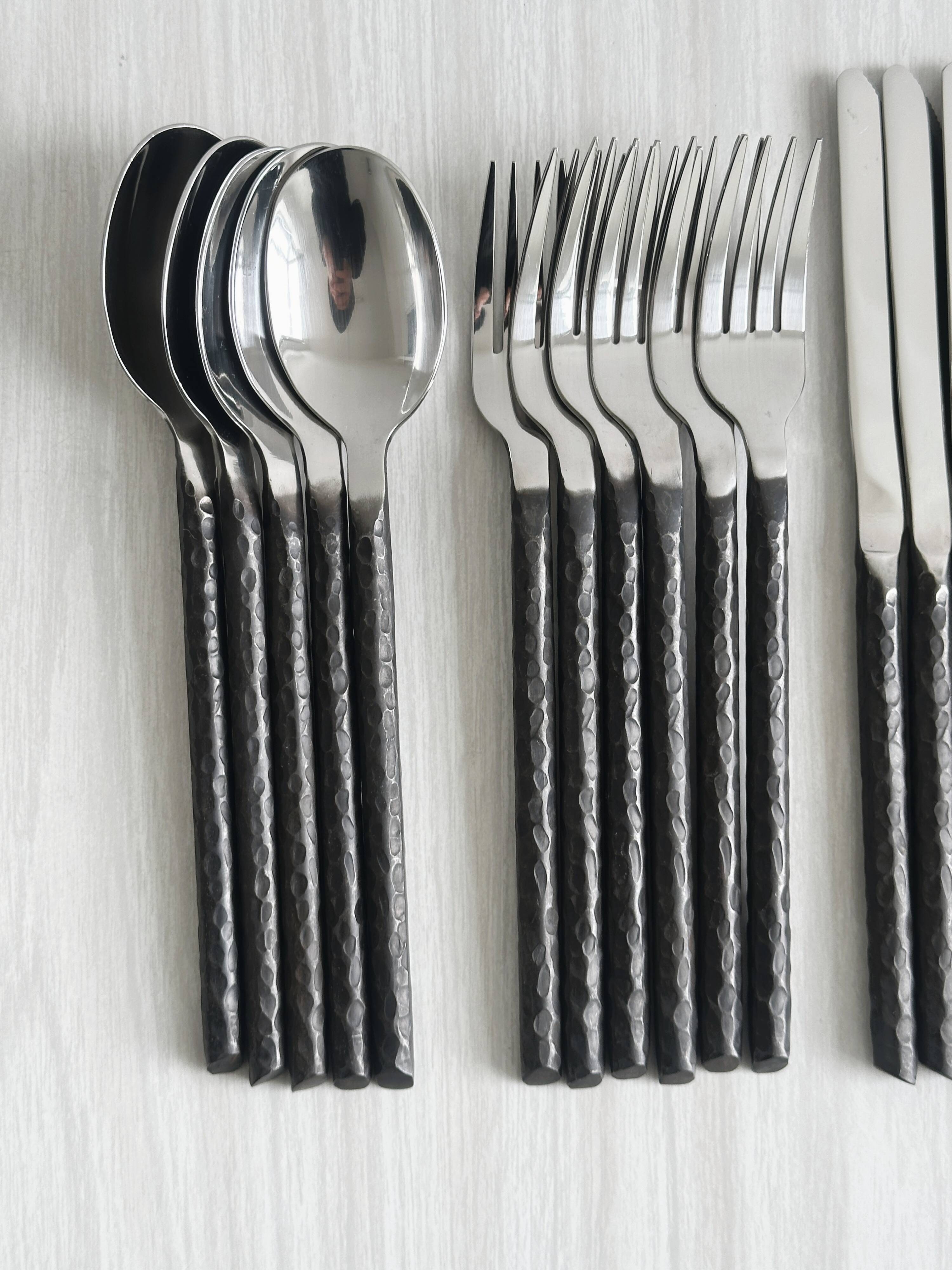 wrought metal cutlery set
