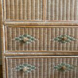 Armoire penderie en rotin