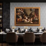 Great 18th century still life with animals, flowers and fruit