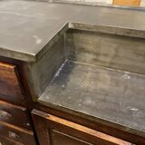 Tin bar counter from around 1920, approximately 1.70m.