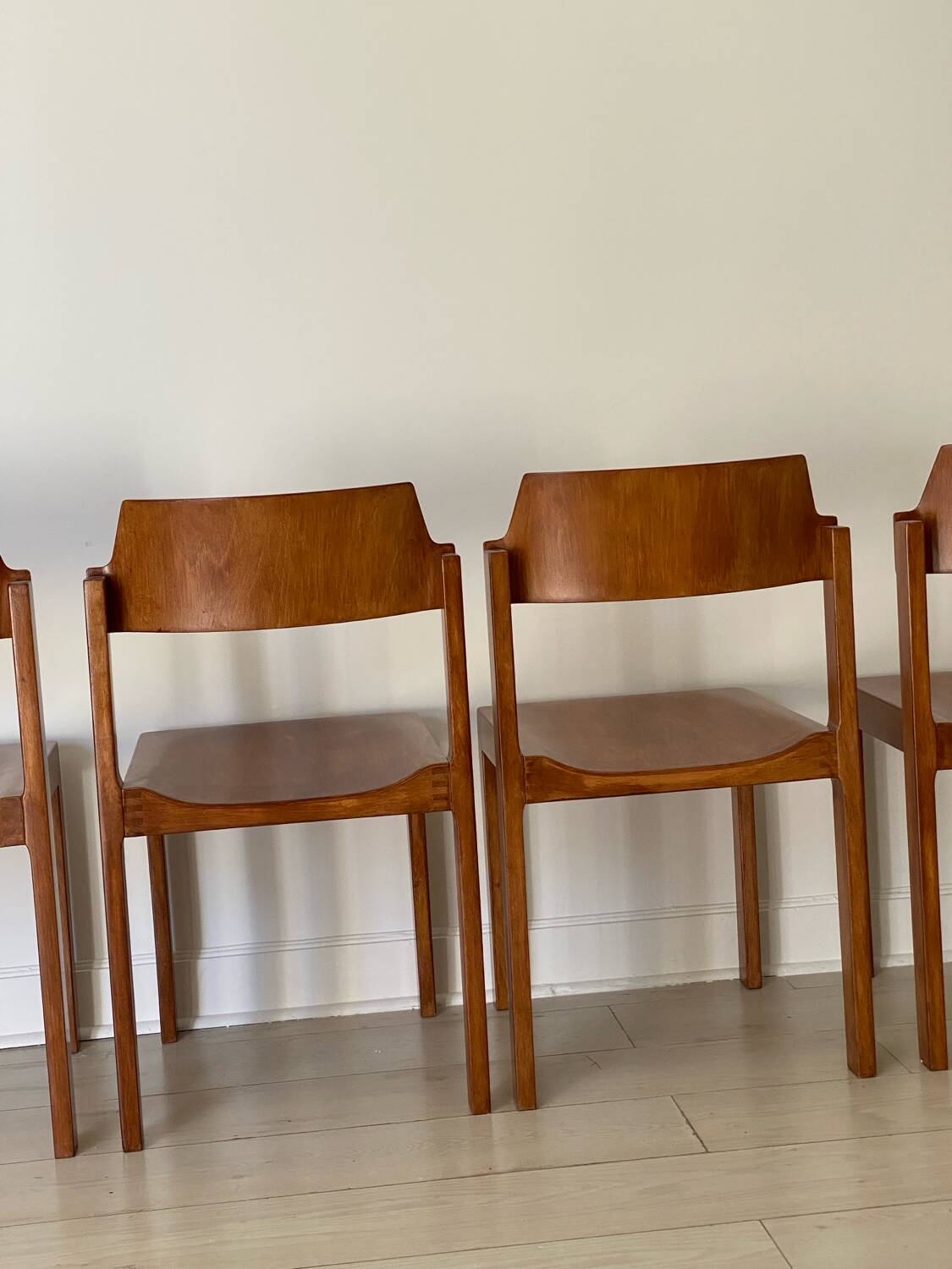4 Schapp Mobel wooden chairs