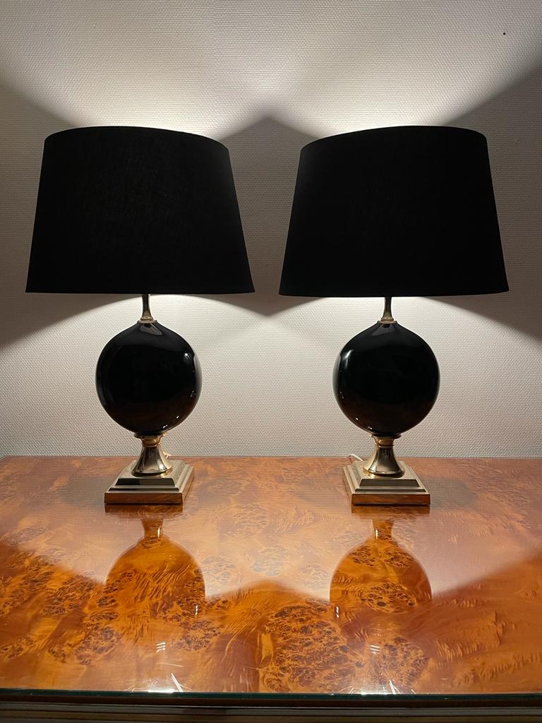 Pair of large vintage lamps Italy