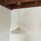 Vintage chiseled glass pendant light